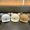 Chapéu Infantil Ursinho Primavera e Outono Boné de Beisebol Versátil Boné de Beisebol Bordado para Bebê Meninos e Meninas Chapéu de Sol Fino de Verão