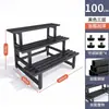 Soporte de flores de hierro forjado, estante de escalera de varias capas para balcón, soporte para plantas suculentas para patio exterior, estante de pie para macetas para sala de estar