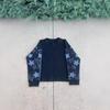 Moletom Europeu e Americano Ins Transfronteiriço Estiloso Estampado Escuro Gola Redonda Manga Longa Pulôver Camiseta Jaqueta Retrô Street Trendy