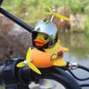 Lindo Pato Amarillo Submarino Adornos de Pato para Coche Motocicleta Autopropulsada Motocicleta Eléctrica Adornos de Coche a Batería Accesorios