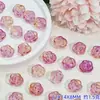 Novo DIY Feito à Mão Pequeno Joia Flor Rosa Esmaltada Colorido Transparente Pulseira de Miçangas Pulseira Estilo Fada Material