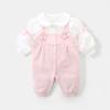 Ropa para niños Otoño Nueva Ropa Unibody para Niñas Bebés Manga Larga Estilo Extranjero Princesa Ropa Exterior Ha-ha Ropa de Escalada Otoño 3036