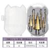Conjunto de brocas de serra triangulares com ranhura reta de 6 peças, combinação de brocas de 4-12/4-20/4-32 mm, broca de pagode, conjunto de brocas de serra de 3/6/8 polegadas