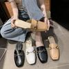 Zapatillas bajas Baotou para mujer de verano a la moda para exteriores 2023 nuevo estilo planas estilo Hong Kong sin tacón para exteriores gente perezosa sandalias de cibercelebridad