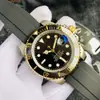 2021 comercio exterior Labor fantasma de agua sala de relojes famosos Oro Moda banda de acero GMT reloj mecánico para hombre Marca Reloj al por mayor