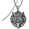 Collar dominante personalizado estilo cabeza de lobo de moda retro, estilo punk, colgante de tótem de lobo de moda para hombres, accesorios de moda callejera