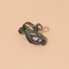 Accesorios para pendientes hechos a mano DIY al por mayor sin agujero en la oreja clip triangular indoloro retención de color convertidor de clip para oreja de oro de 18K