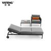 Mobiliário de Exterior Moderno Minimalista Shunde Liga de Alumínio Corda Sofá de Canto em L Chaise Longa Reclinável Fábrica de Foshan