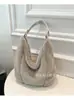 Bolso Cruzado de Imitación Piel de Visón de un Solo Hombro para Mujer Moda Otoño Invierno Estilo Perezoso Bolso Tote de Gran Capacidad Tacto de Alta Gama Bolso de Felpa