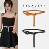 Cinturón de Cuero de Vaca de Dos Capas para Mujer, Accesorio Decorativo para Vestidos y Camisas, Cuero Genuino, Moderno y Versátil, Cinturón Negro para Estudiantes y Mujeres