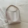 Bolsa Cubo de Gran Capacidad Suelta de Alta Apariencia Estilo Perezoso Moda Tendencia Nicho Viaje al Trabajo Bolso de Hombro Único