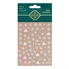 Redanco5D Repujado Popular Pegatinas para Uñas Serie Copo de Nieve Navideño Calcomanías Tridimensionales para Uñas Dr1320