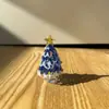 Nuevas Decoraciones Creativas de Vidrio Hechas a Mano Puras de Zibo Árbol de Navidad Atmósfera Festiva Regalos Adornos para Escritorio de Estudio