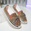 Zapatos Planos para Mujer 2025 Nuevos de Exportación Transfronterizos Talla Grande sin Cordones Slip-Ons con Lazos, Zapatillas Casuales Elegantes de Moda