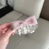 Menina Princesa Rosa Tecido Laço Presilha de Pressão Presilha de Uma Palavra Saia de Rede Fofa Lolita Borda Clip Acessórios de Cabelo para Mulheres