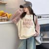 Estilo Coreano Otoño Nuevo Niñas Letra Manga Larga Cuello Redondo Moda Versátil Sudadera Ropa para Niños Top Suelto para Niños Camiseta
