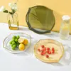 Lanches de Casamento Frutas Phnom Penh Prato de Armazenamento Bandeja Redonda Multilateral Bandeja de Frutas de Luxo Leve Xícara de Chá para Casa Copo de Água Prato de Chá
