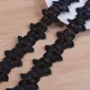Pinza para el pelo de flor de seis pétalos bordada con cuentas de una sola capa Bolsa Collar Gargantilla Pulsera Decoración Accesorios de Ropa DIY Encaje
