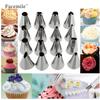 Juego de 5 Boquillas para Decorar Pétalos, Molde de Decoración con Boquilla para Pasteles, Herramientas de Repostería para Crema con Forma de Hoja, Acero Inoxidable