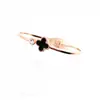 Pulsera de Trébol de Cuatro Hojas de la Suerte a la Moda Estilo Coreano, Anillo Eterno Versátil Mismo Estilo, Popular Pulsera de Oro Rosa para Pareja para Mujeres