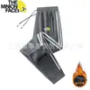 Pantalones de Chándal Gruesos Calientes Forrados de Polar Nuevos Invierno Tres Rayas Pierna Recta Puños Moda Casual Deportivos Unisex