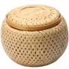Bambu feito à mão bule de chá flor de chá contas de dragão prata quebrada especialidade armazenamento de lanches chá a granel pequeno Tuo bule de chá embalagem caixa de presente