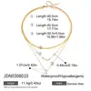 Collar de Acero Inoxidable con Circonita Multicapa Jingqiao Lujo Ligero Cadena de Clavícula de Gama Alta Joyería de Acero de Titanio Joyería Transfronteriza para Mujeres