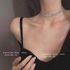 Collar Transfronterizo de Temperamento Simple con Diamantes Completos para Mujer, Personalidad de Celebridad de Internet Japonesa y Coreana, Cadena de Clavícula, Collar de Moda Trendy, Cadena de Collar, Suministro Directo de Fábrica