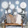 Fornecer Decorações de Flocos de Neve de Inverno, Flores de Papel de Natal, Leques Dobráveis de Flocos de Neve, Decorações Penduradas de Flocos de Neve, Carnaval