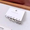 Pendientes Redondos de Circonita Chapados en Oro Real de 14K, Juego de Seis Piezas, Pendientes de Moda y Versátiles, Estilo Lujo Ligero, Accesorios para Orejas Simples y Elegantes