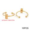 Soporte de anillo pulido de color acero inoxidable que retiene el color DIY Anillo Pinto anillo anillo cara del anillo horno oro incrustado perla soporte de anillo de apertura accesorios