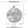 Estilo Europeo y Americano Flor Corazón DIY Colgante de Acero Inoxidable Pendientes de Ángel Pequeño Dinosaurio Erizo Joyería de Acero de Titanio Colgante