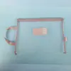 Bolsas de Materia A4 Transparentes de Malla Doble Capa Bolsas de Mano Estudiante Clasificación Examen Papel Documento Tarea Almacenamiento Bolsas con Cierre