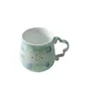 Taza de Cerámica Fresca Ino Kaisong, Colmillo Blanco Yingzhan Pintado a Mano, Taza de Té Portátil, Alto Valor Estético, Adecuada para Uso en Casa y Oficina