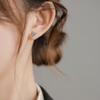 Pendientes de Ratón para Mujer Simples Pequeños Estudiantes Estilo Coreano Circonita Pendientes del Año del Rata Estilo Ins 2024 Nuevos de Moda