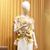 2026 Novo Conjunto de Verão para Avós Estiloso para Mulheres de Meia-Idade e Idosas Blusa Fina Respirável Camisa Pequena Emagrecedora para Mães