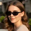 Óculos de Sol Retro Europeus e Americanos com Armação Oval Pequena para Mulheres, Óculos de Sol para Outono/Inverno, Moda Feminina ao Ar Livre, Óculos Hip Hop Individuais para Meninas Estilosas