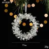 Colgante de Cristal de Hielo Navideño Adorno para Árbol de Navidad Ángel de Acrílico Transparente Luz Decoración de Lujo Utilería para Escena