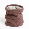 Cachecol espessado com forro de fleece novo europeu e americano para homens, inverno, tricô de lã espessado, gola de pulôver elástica e quente, cachecol feminino