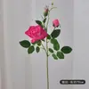 Flores Artificiales con Tacto Real, Flores Falsas de Gama Alta tipo Rosa, 3 Cabezas, Sensación Hidratante y Realista, para Decoración de Hotel y Hogar, Venta al por Mayor de Comercio Exterior Transfronterizo