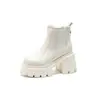 Botas femininas de corte justo, botas versáteis de cano médio, botas de equitação para outono e inverno, salto grosso, sola grossa, que aumentam a altura, adequadas para mulheres baixinhas, botas estilo princesa com bico redondo