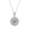 Collar de diamantes de lujo con forma de girasol de 5 quilates para mujer, elegante y ligero colgante de flor de diamante de imitación con circonita y cadena de clavícula.