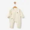Roupas para recém-nascidos primavera, outono e inverno, macacão térmico de monge para recém-nascidos, macacão para bebês masculino e feminino