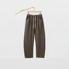 Pantalones Nuevos de Algodón y Lino con Dobladillo Curvo para Hombre, Pantalones de Ramio Finos de Verano, Pantalones Casuales Rectos y Sueltos, Estilo Popular para Hombres - Linxia