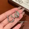 Nova Coleção de Brincos Grandes Geométricos Cor de Creme com Estampa de Leopardo Outono Feminino Agulha de Prata Design de Luxo Acessível Brincos Estilosos Exagerados