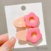 2025 Cor Rosa Suave Degradê Acessório de Cabelo Amor Presilha Jacaré Feminina Franja Cabelo Quebrado Presilha Lateral Acessório de Cabeça Doce de Verão