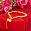 Pulseira Lótus Dourado Vietnamita Duas Gerações de Alegria Selo de Aço 999 Herança de Método Antigo Fivela S Contas de Transferência Estilo Transmissão ao Vivo Pulseira Lótus