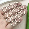 Joias de Liga DIY Flor Oca Coração Contas Pulseira Colar Alça de Celular Contas Espaçadoras Tecelagem Acessórios de Contas