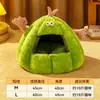Cama gruesa de invierno para gatos, cálida y a prueba de frío, cama cerrada de gran tamaño para gatos, nido para dormir seguro en invierno para gatos, sofá para mascotas