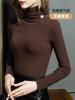 Capa base térmica de cuello alto doble cara para mujer, top grueso de forro polar cálido para otoño e invierno, nuevo modelo 2026
